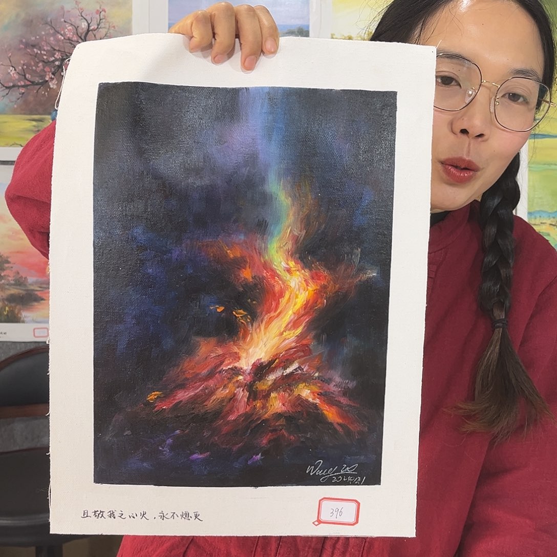 油画纯手绘国画山水画