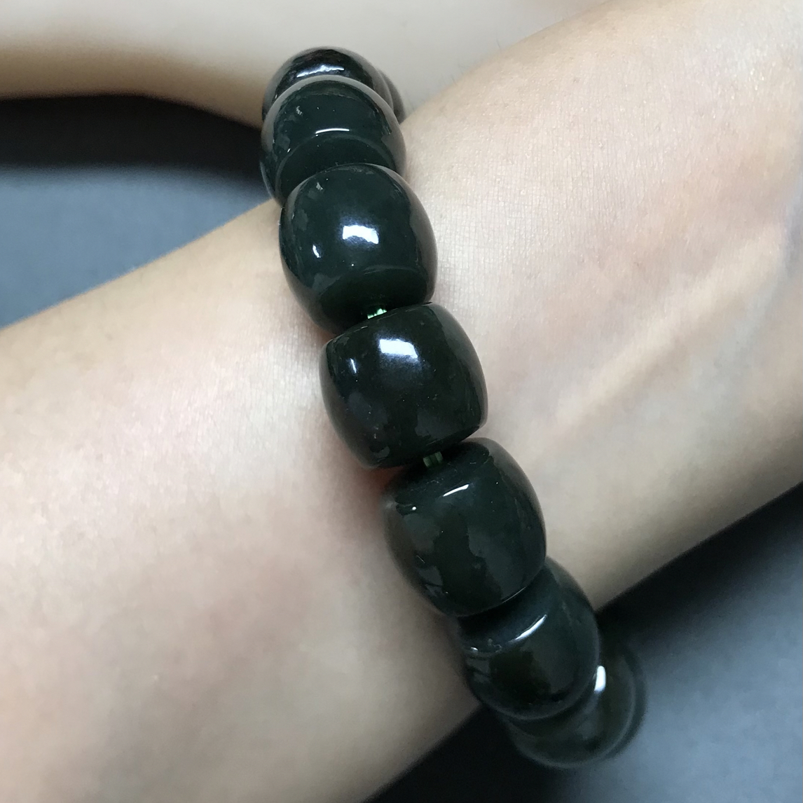 新疆和田玉且末兰老型手串14m