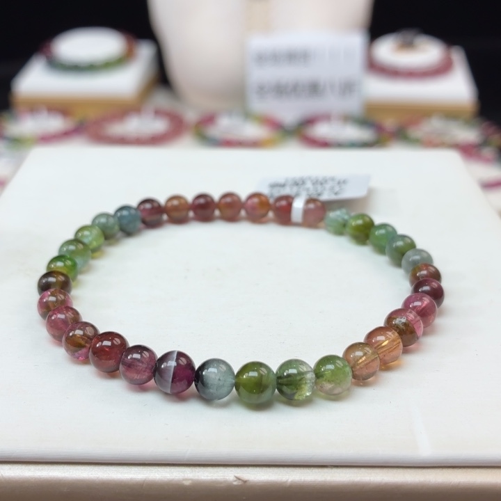 碧玺未镶嵌手链5.5mm+   