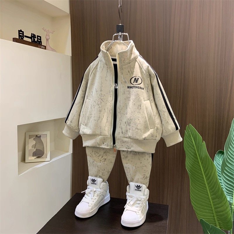 男童秋装套装酷帅服套装男孩春秋季两件套儿童装宝宝洋气休闲衣服