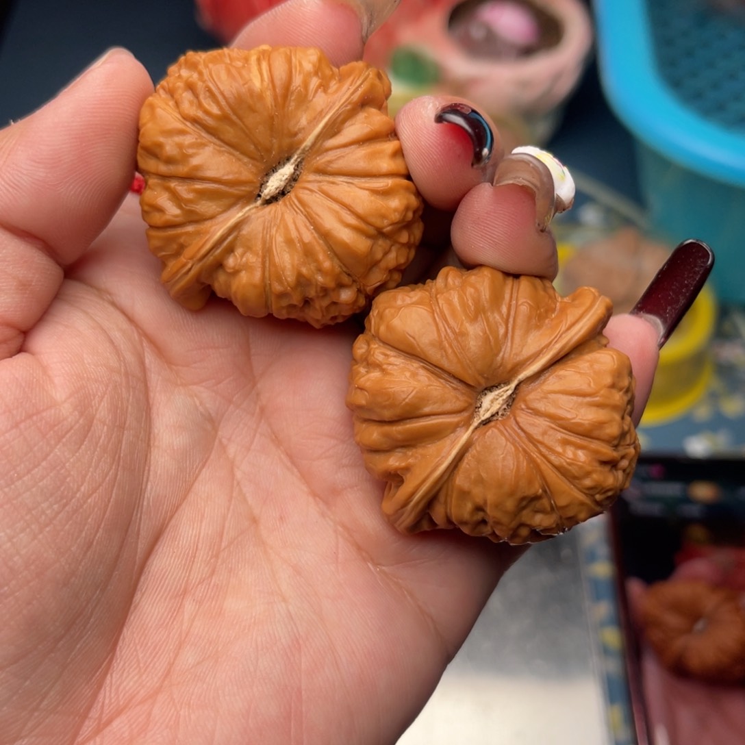 文玩核桃把件铭*南瓜墩43