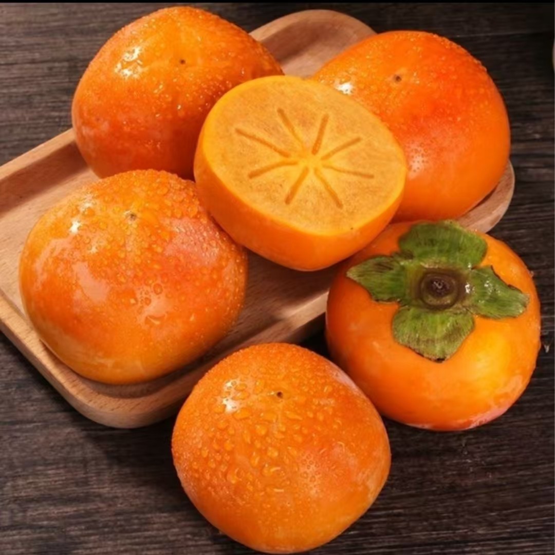 【头茬巧克力脆柿】新鲜采摘产地直发阳丰脆柿香甜可口箱装发货组