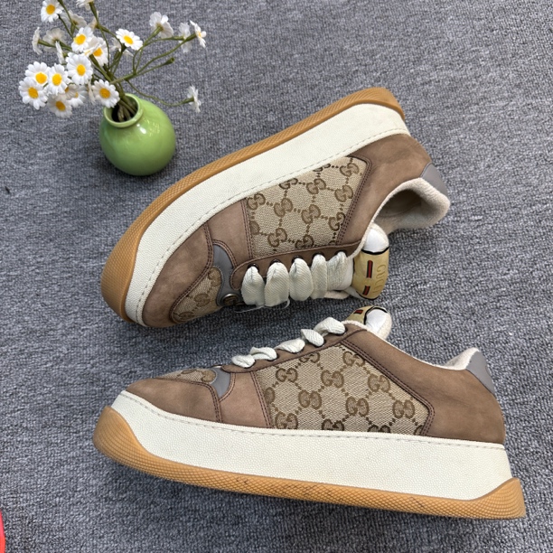 95新 GUCCI/古驰 板鞋/阳/41.5码/ 胖丁 脏脏鞋