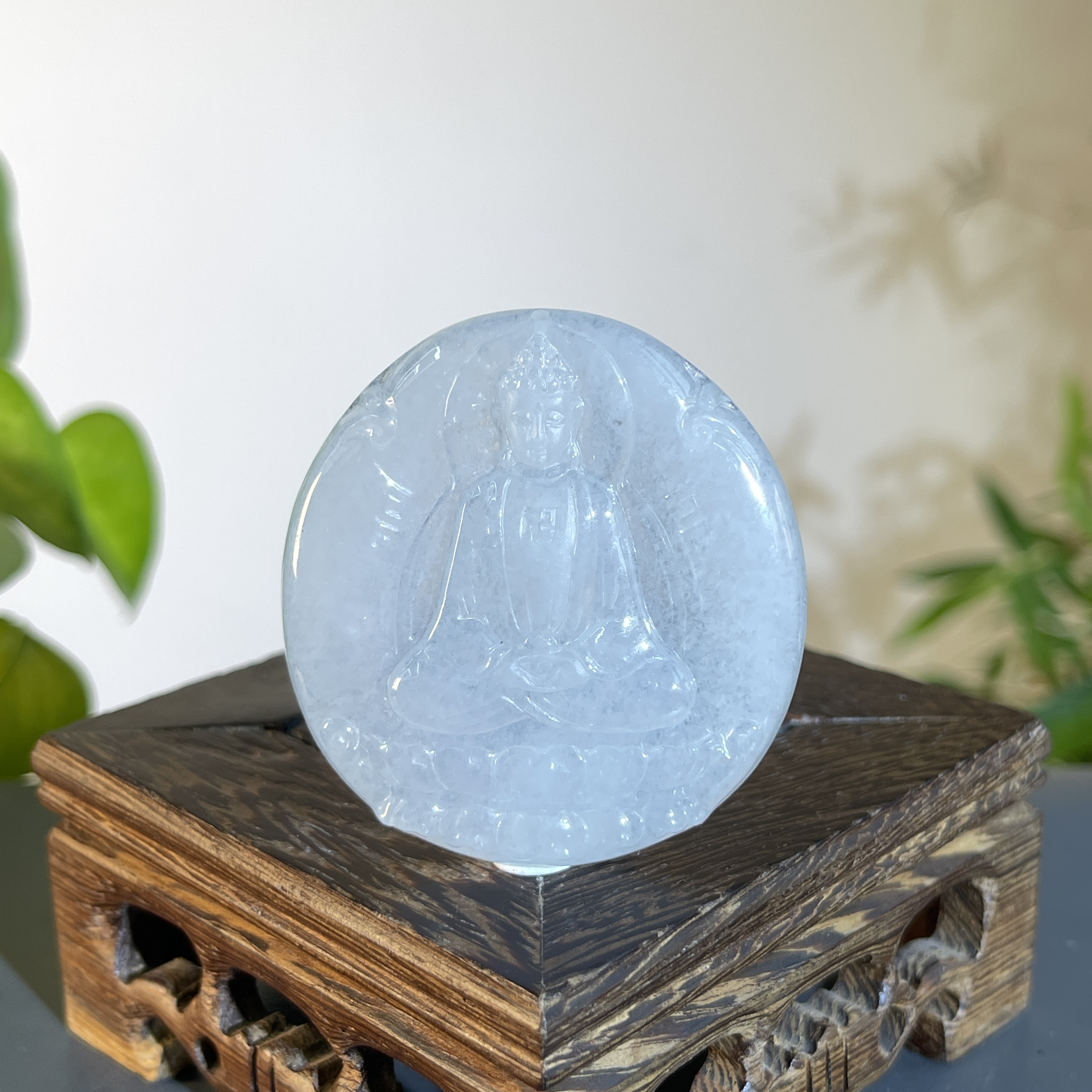 JTB25-174 天然缅甸A货翡翠  大日如来