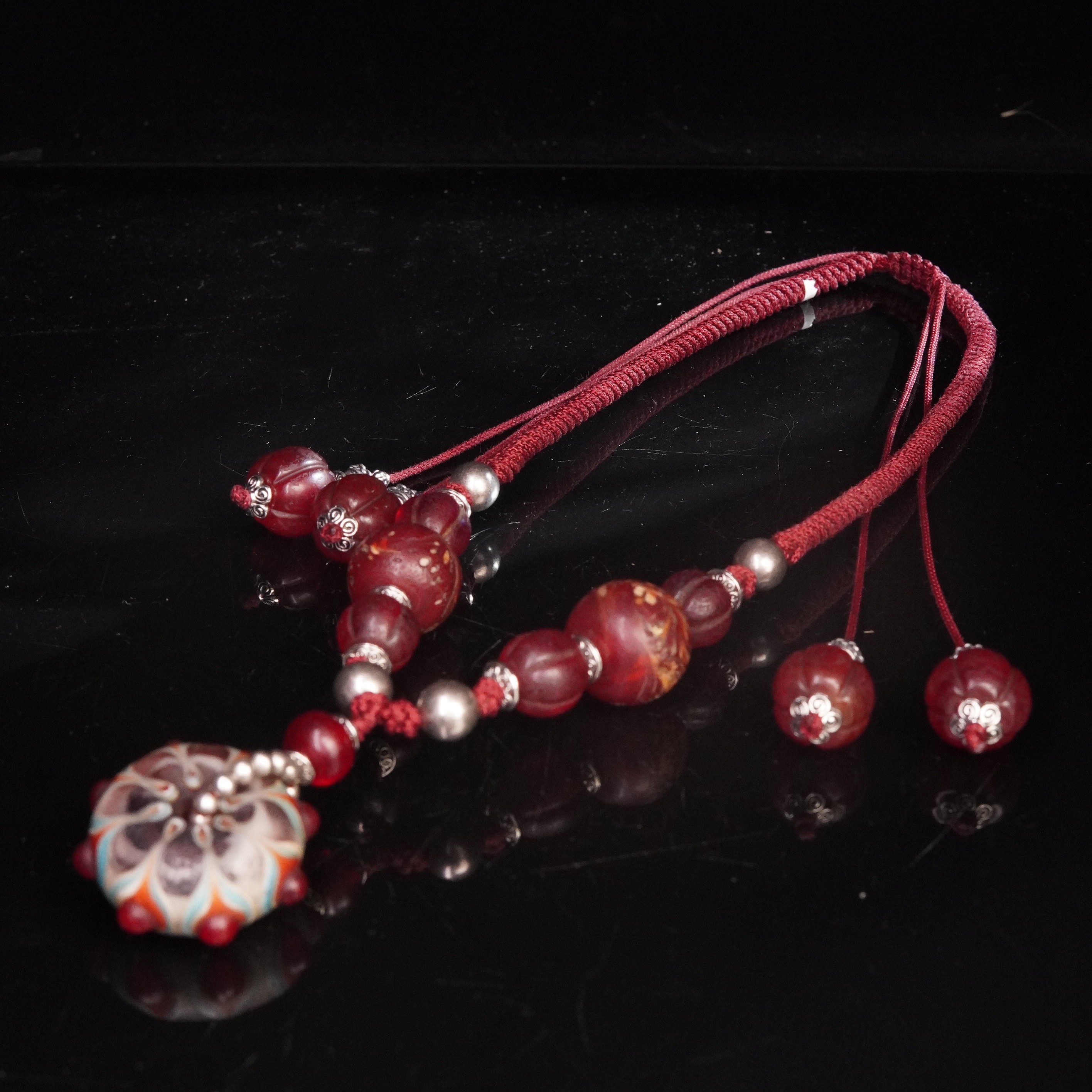 老琉璃沉思之眼国潮国风项链102302