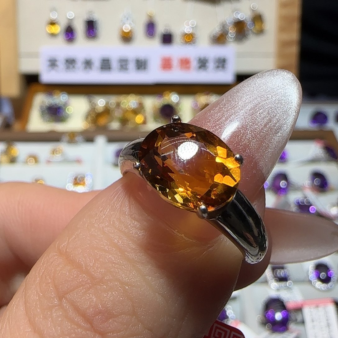 *****银S925镶嵌水晶珠宝半成品G 2.8克拉