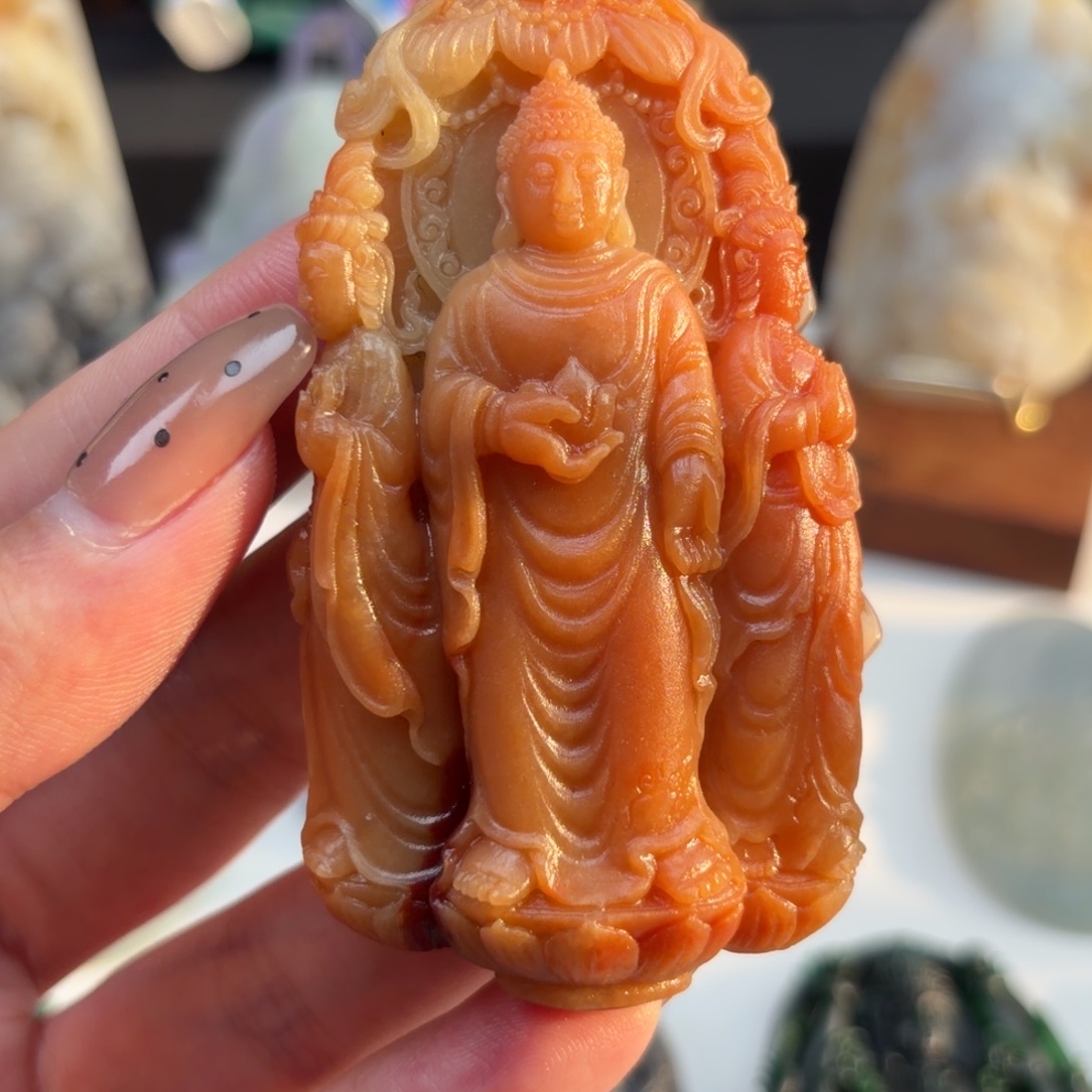 定制翡翠未镶嵌西方三圣