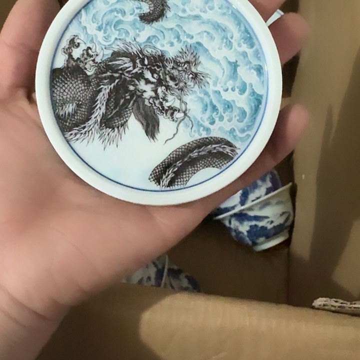 杯景德镇墨龙游海盖置