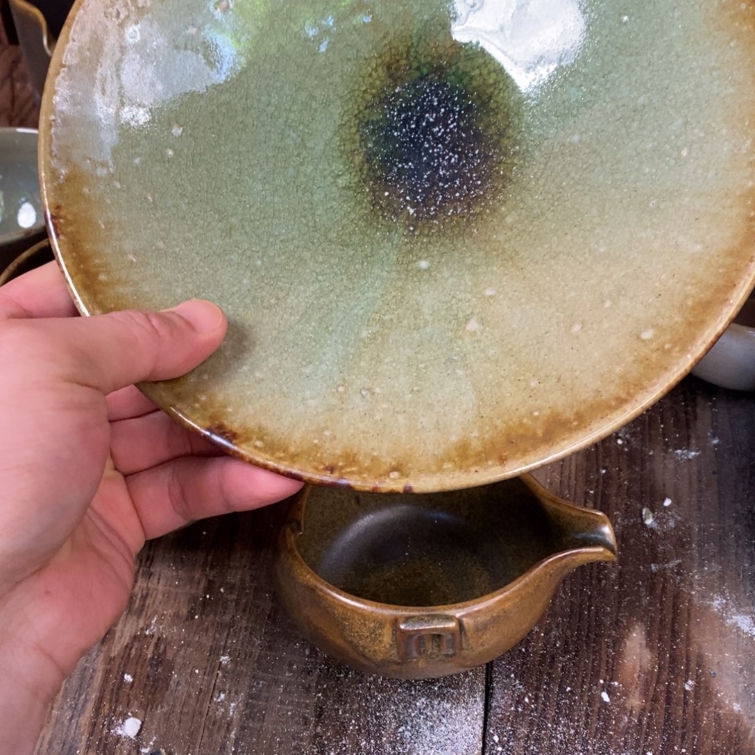 皓***空浪鬼柴烧 釉绘柴烧 器皿