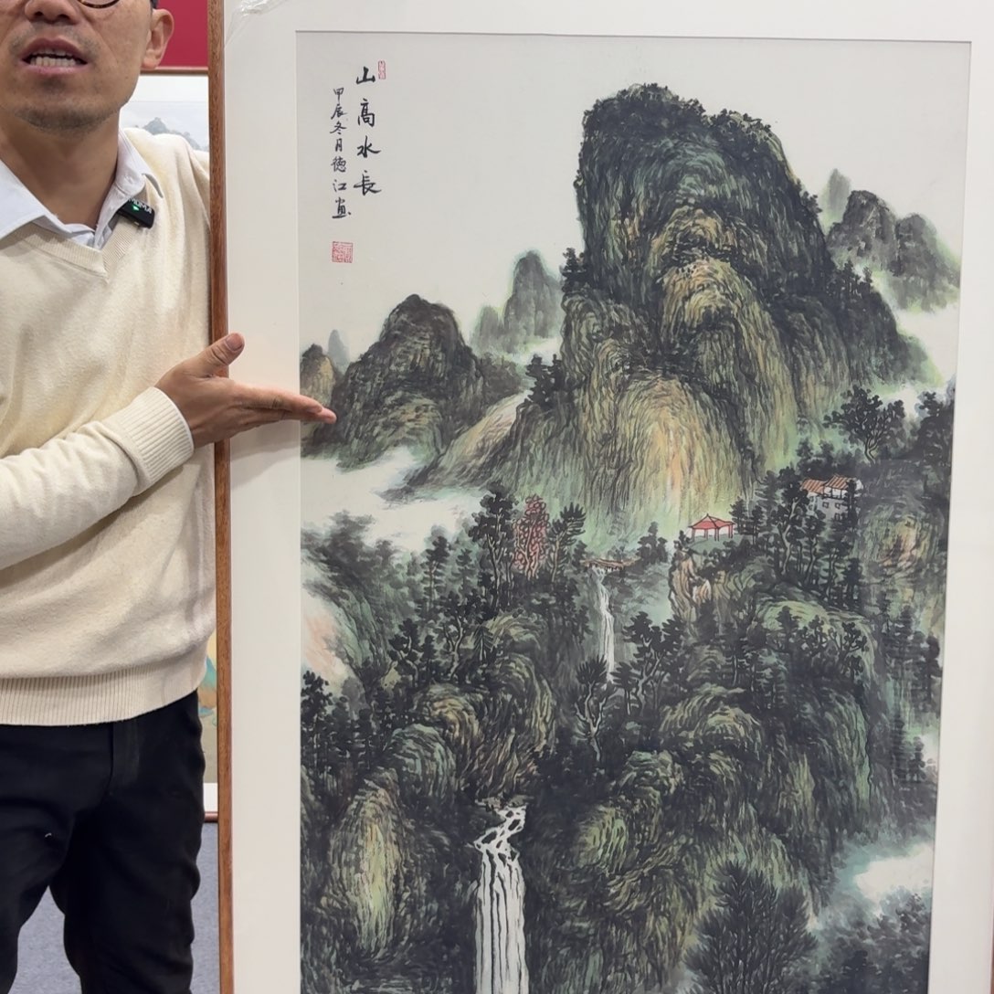 国画带框绘画160/80尺寸