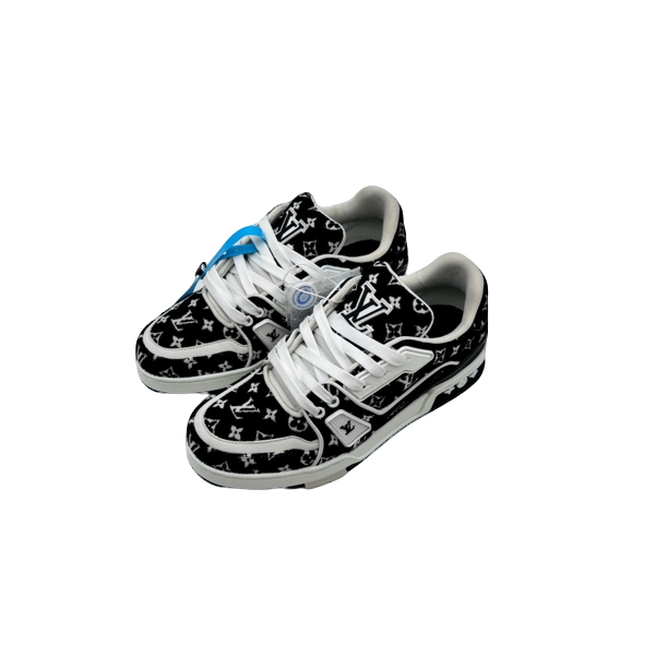 95新 LouisVuitton/路易威登 3.5码37.5码黑植绒trainer98新yy232
