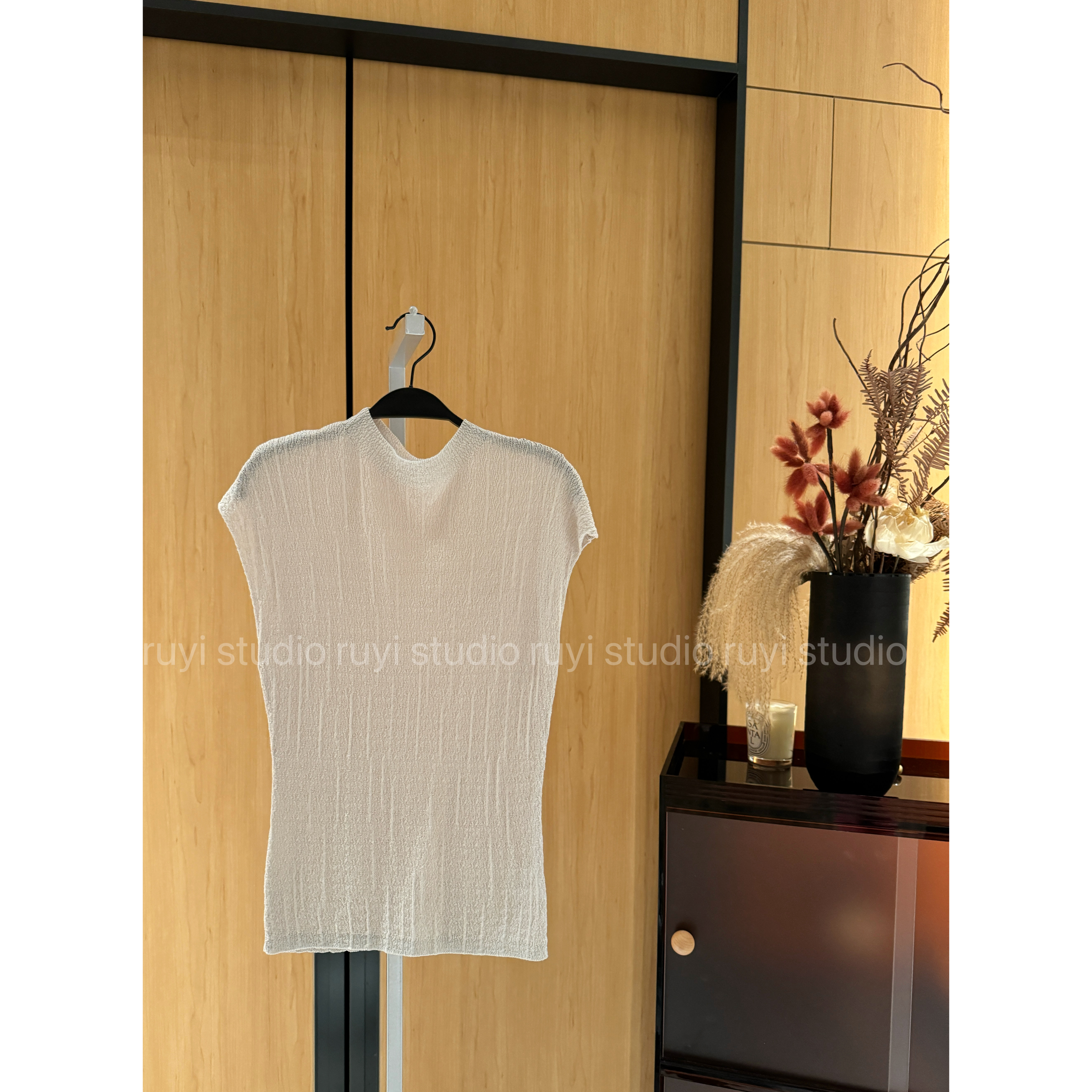 Ruyi如一【苔绿衫】无袖上衣