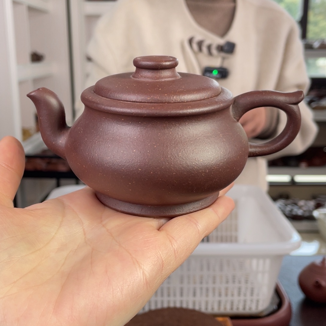 紫砂茶壶紫泥巨轮230cc