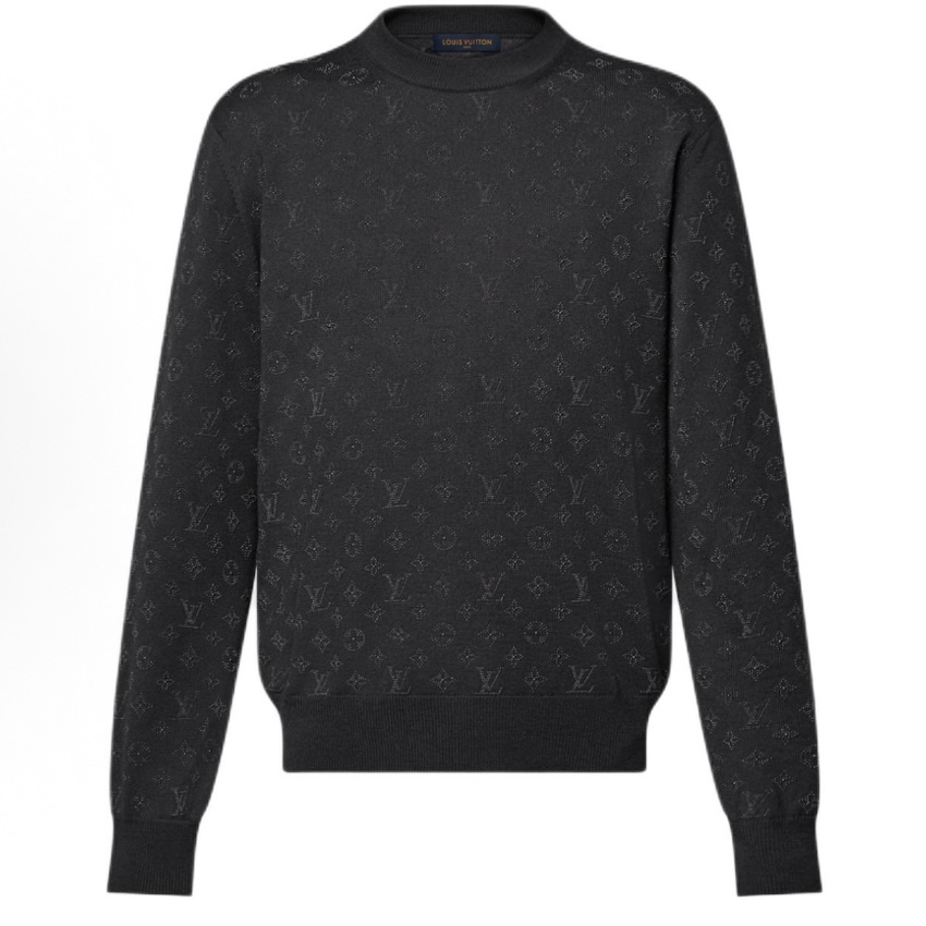 未使用 LouisVuitton/路易威登 满印字母Logo长袖毛衣M码 BB10992