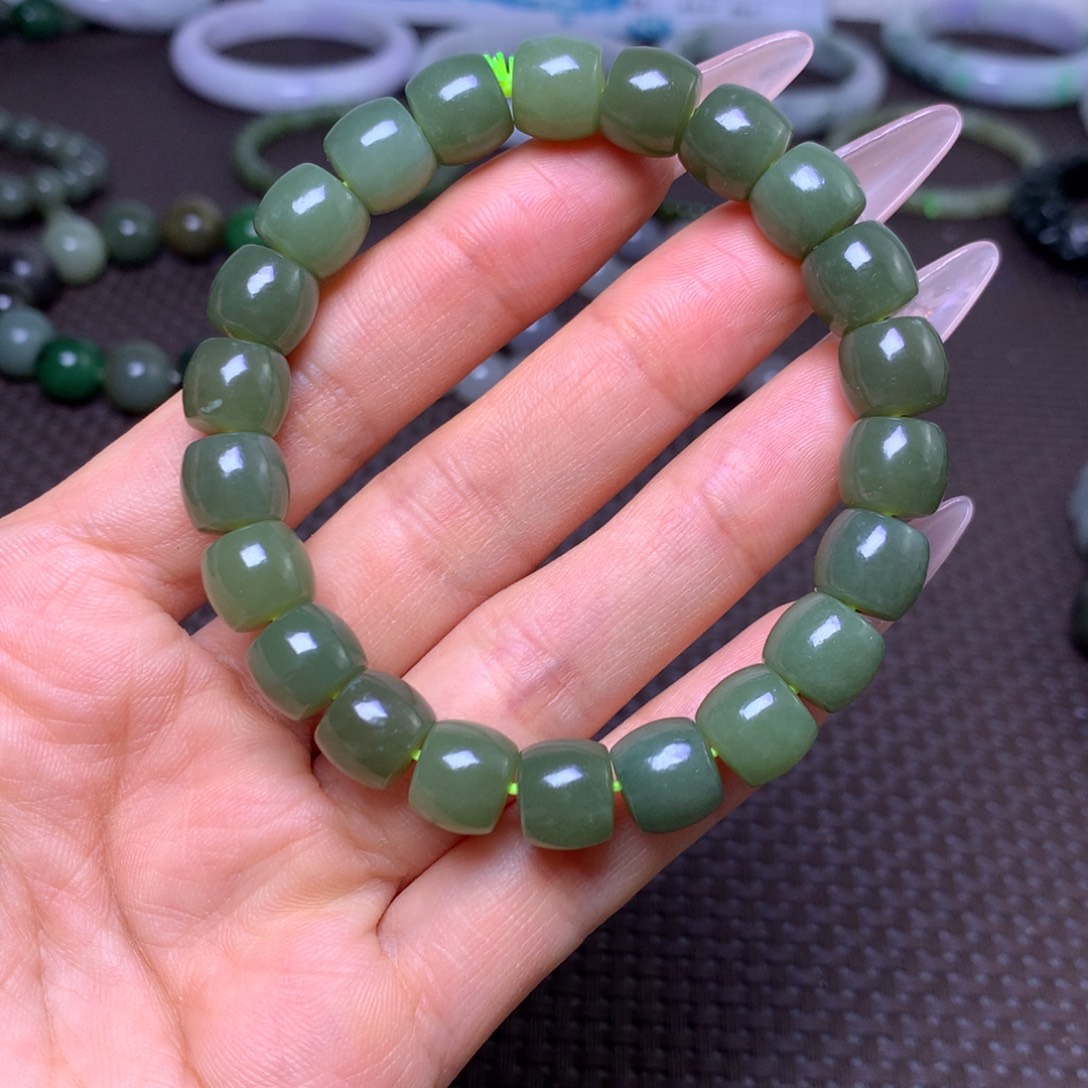 和田玉未镶嵌手串卡10