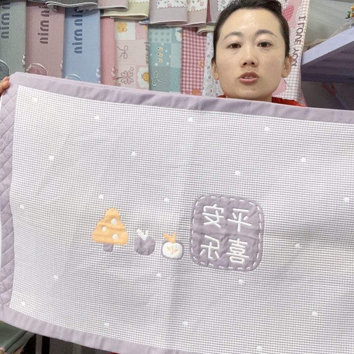 棉纱布特价紫色平安喜乐
