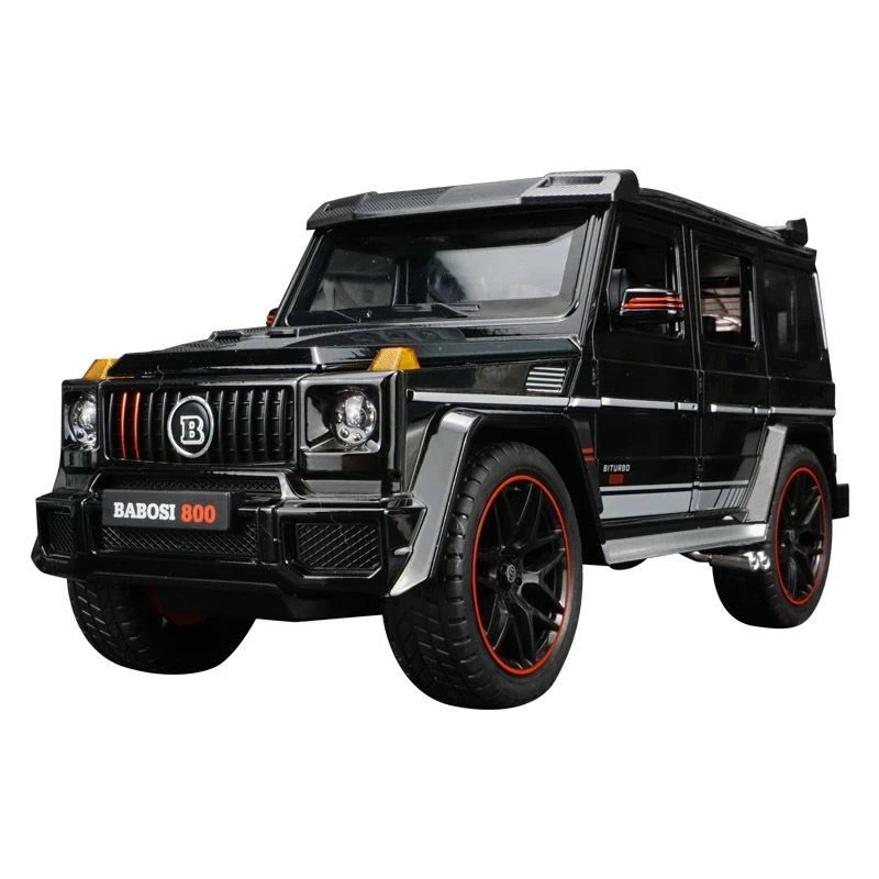 巴博斯G800 带喷雾-仿真合金越野车【黑】
