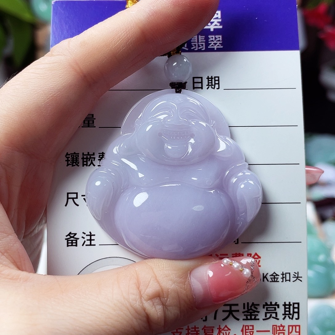 翡翠未镶嵌颈饰佛公21