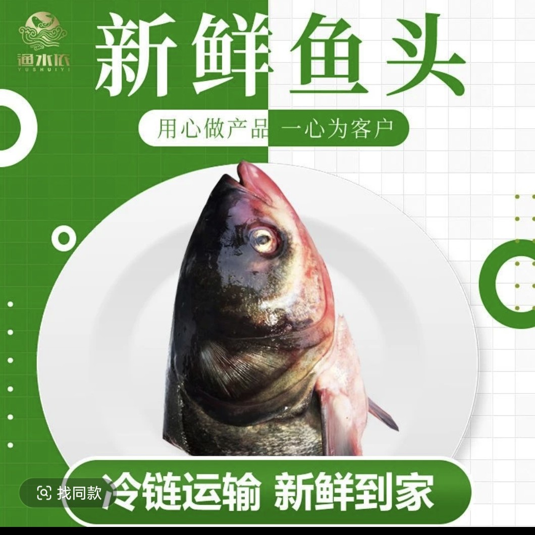 东北胖头鱼头，去鳃净重1只10-11斤。顺丰包邮