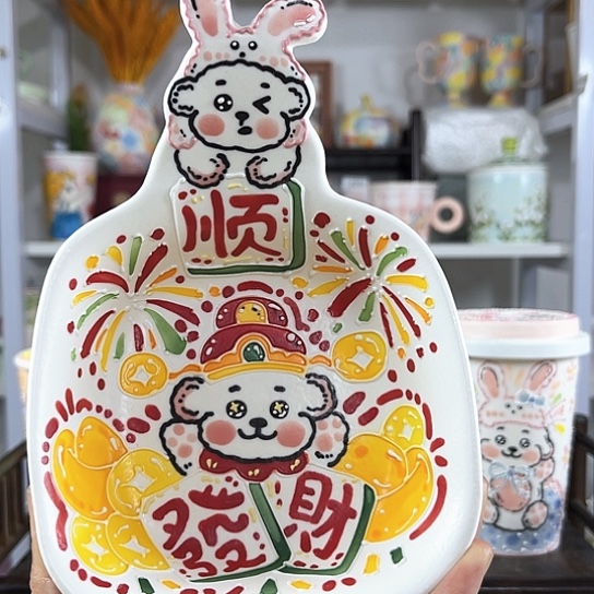 手绘高温釉下彩陶瓷