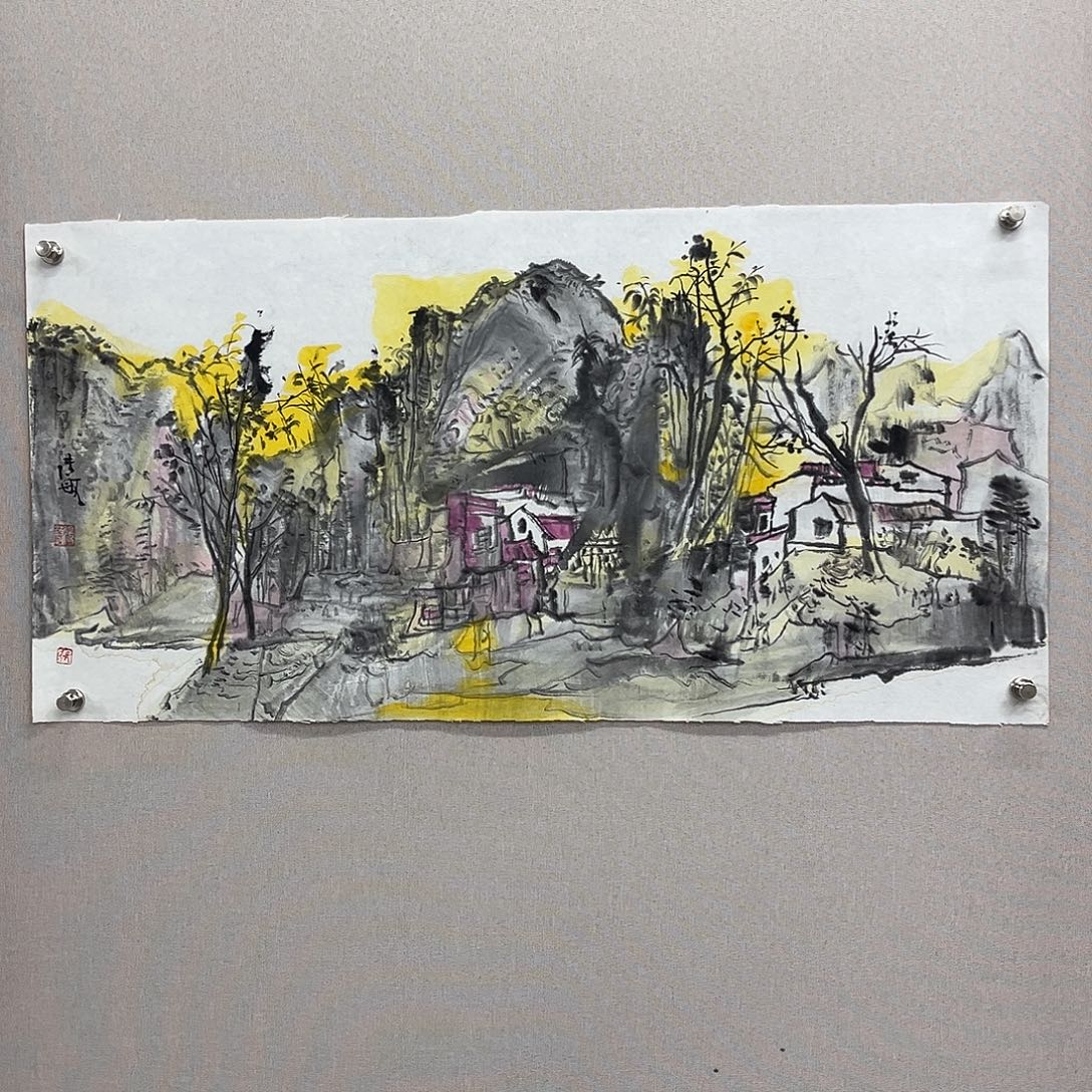 国画艺术家真人手绘