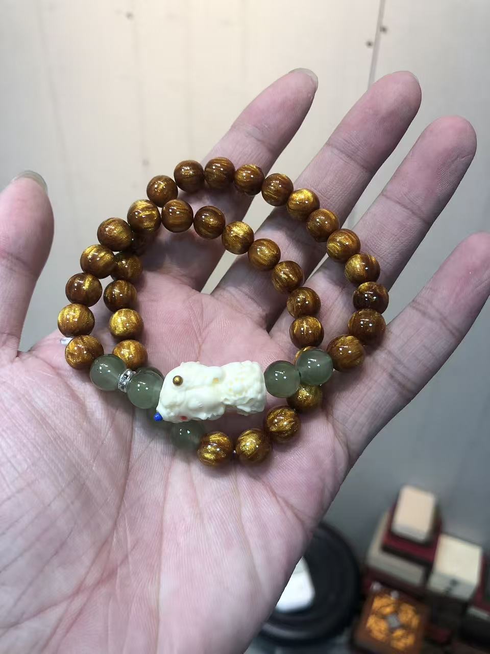 手链 金色双圈手串无礼盒STJ052