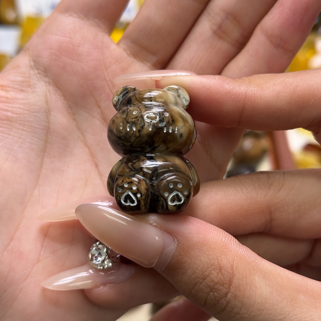 琥珀未镶嵌裸石天然琥珀溶洞妖花熊