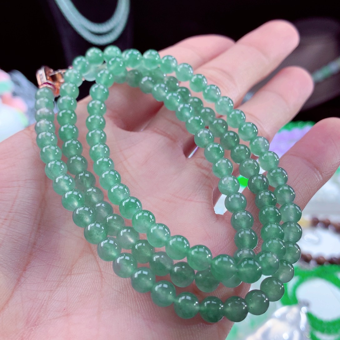 翡翠手链未镶嵌缅甸天然A货翡翠