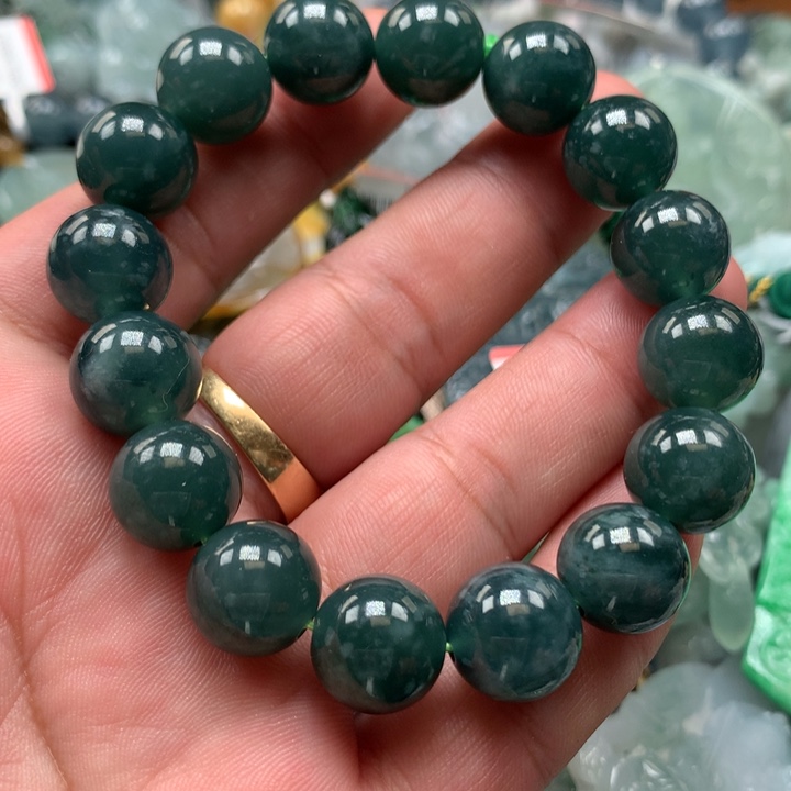 翡翠颈饰未镶嵌保真天然a货翡翠