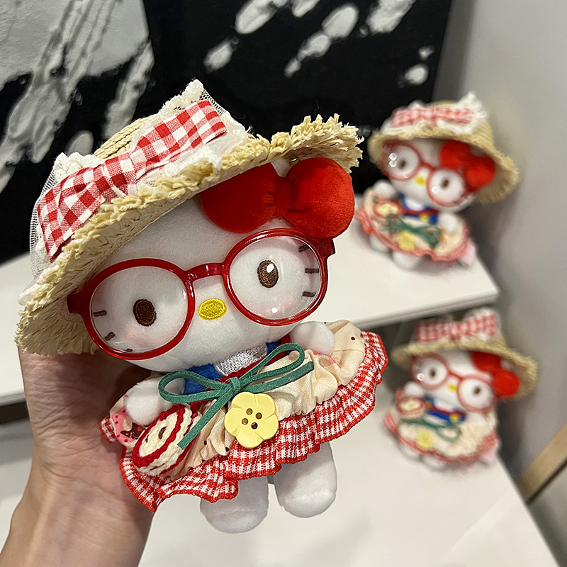 新款大草帽kitty挂件 可爱包包挂饰挂件 闺蜜礼物