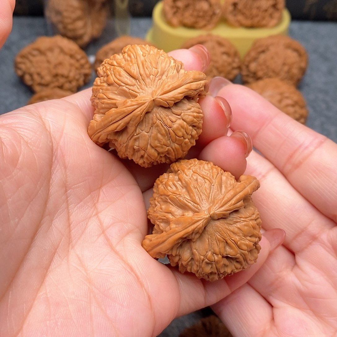 文玩核桃把件精品白狮子44全品