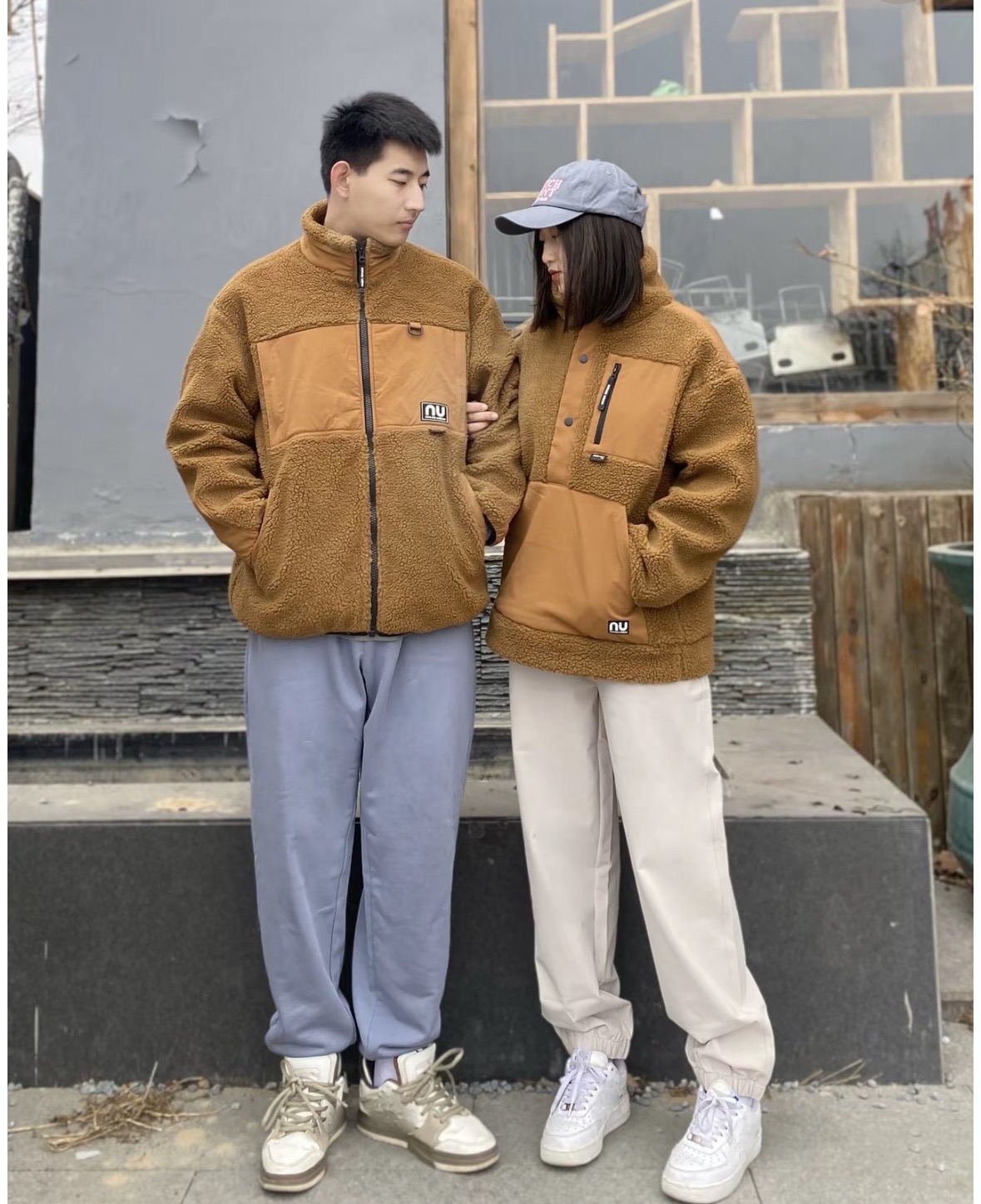 情侣时尚潮流百搭加绒卫裤1203