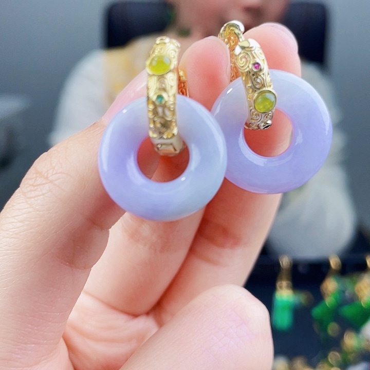 翡翠耳饰未镶嵌饰品