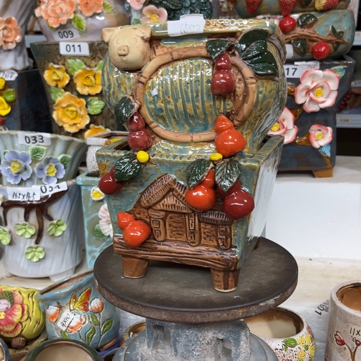 紫砂花盆粗陶材质多肉花盆