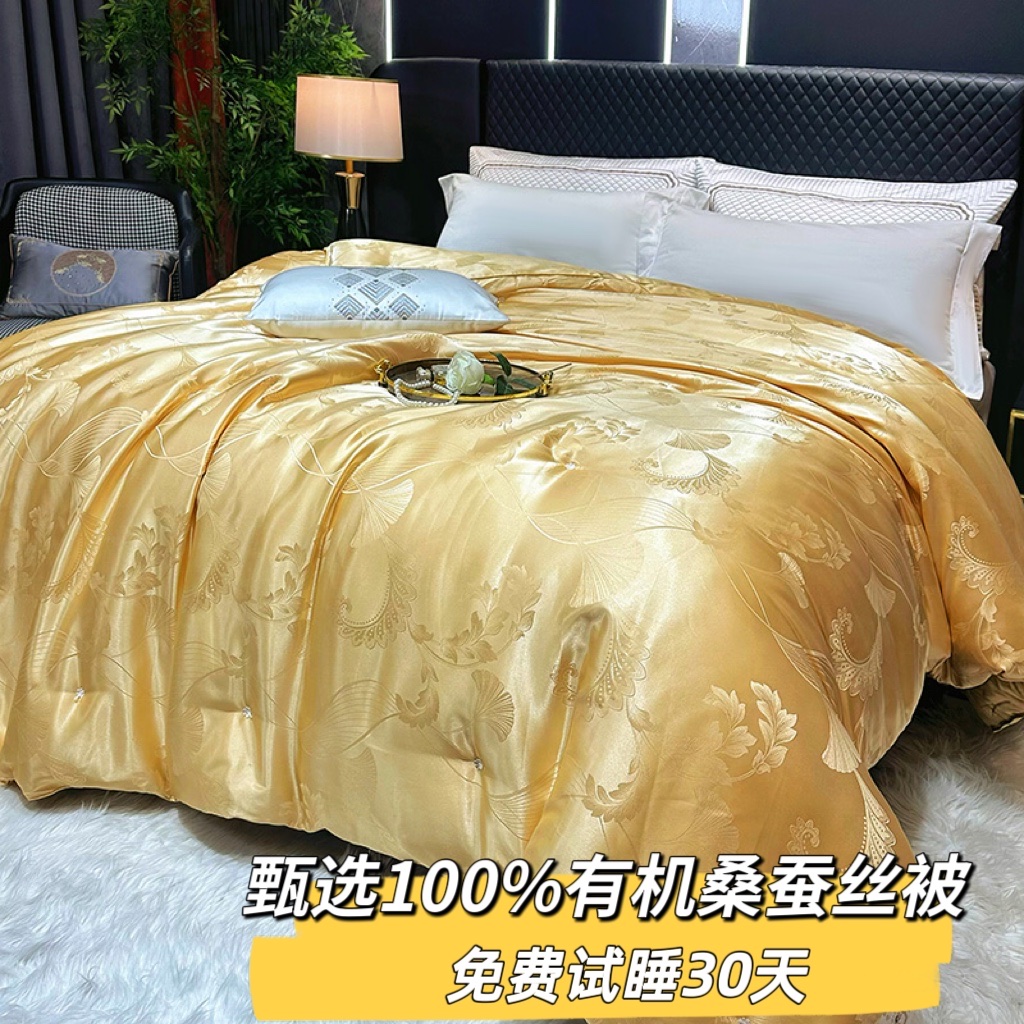 【老板娘精选】珍稀6A级黄金丝手工蚕丝被冬被100桑蚕丝