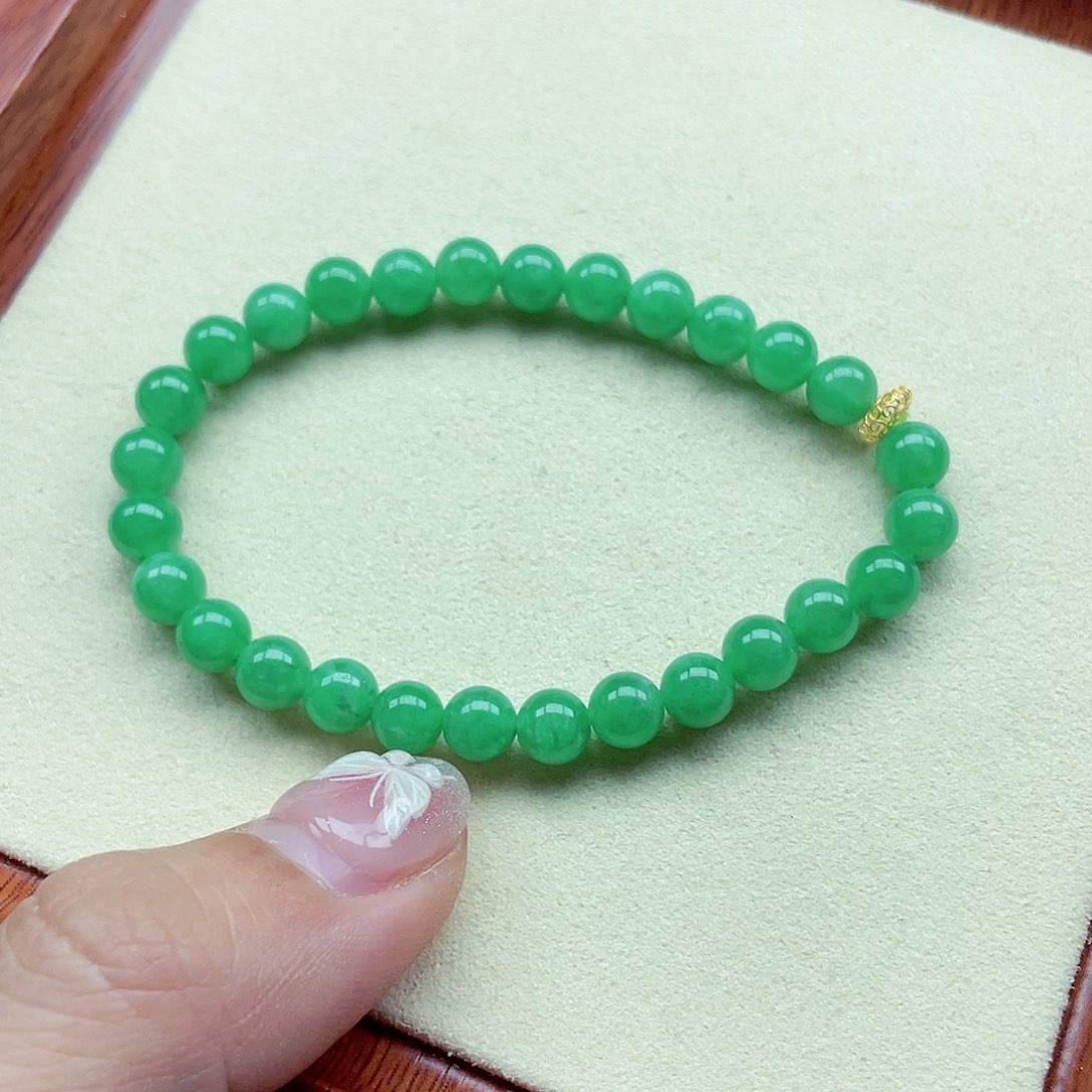翡翠手链未镶嵌a***s缅甸翡翠A货