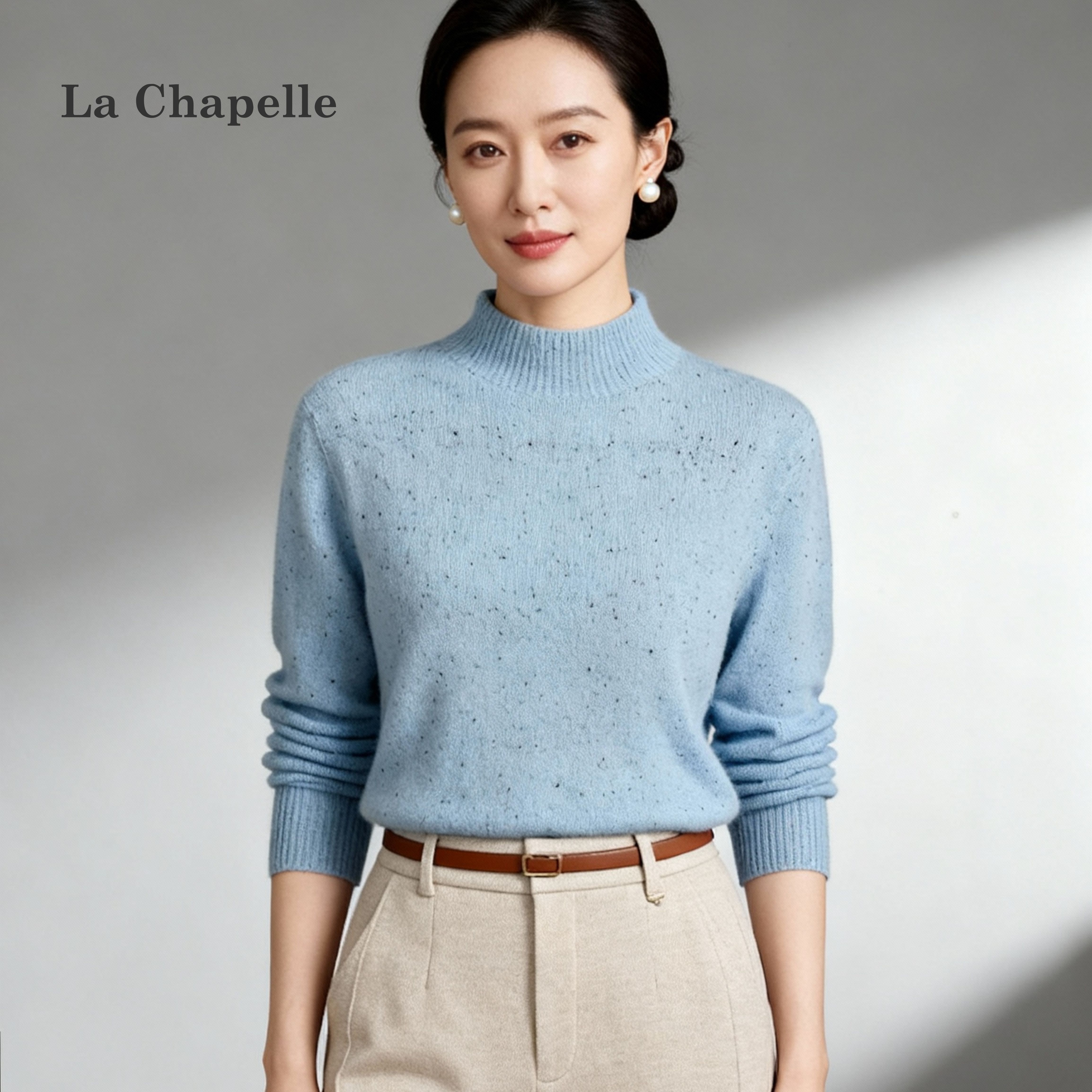 【澳洲羊毛】软糯亲肤秋冬保暖高领毛衣拉夏贝尔.850.BY宝