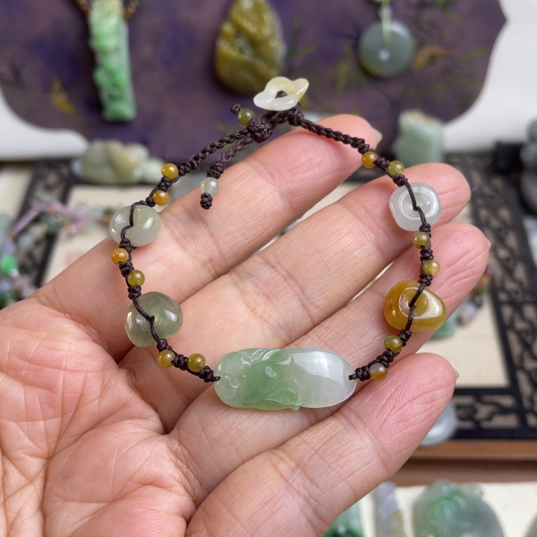 久***暖翡翠未镶嵌手链设计款手链