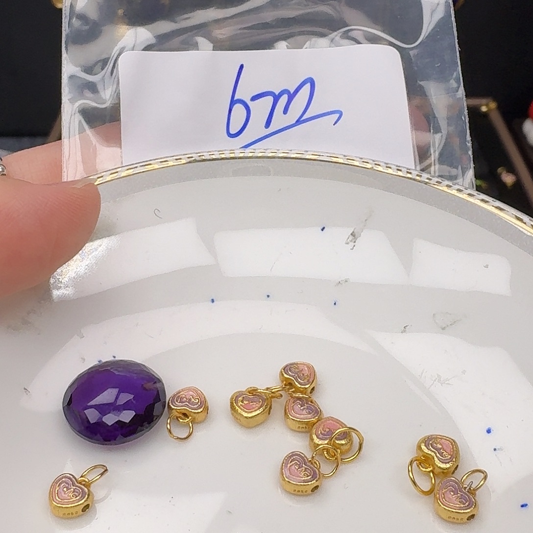 紫晶颈饰银S925镶嵌紫水晶925镶嵌85