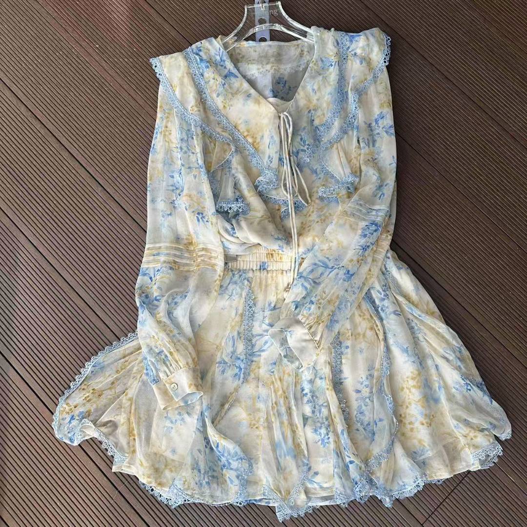 【Qian倩轻奢-唐顿花园】重磅100桑蚕丝连衣8E-136