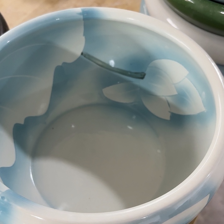 摆件陶天空蓝鱼缸