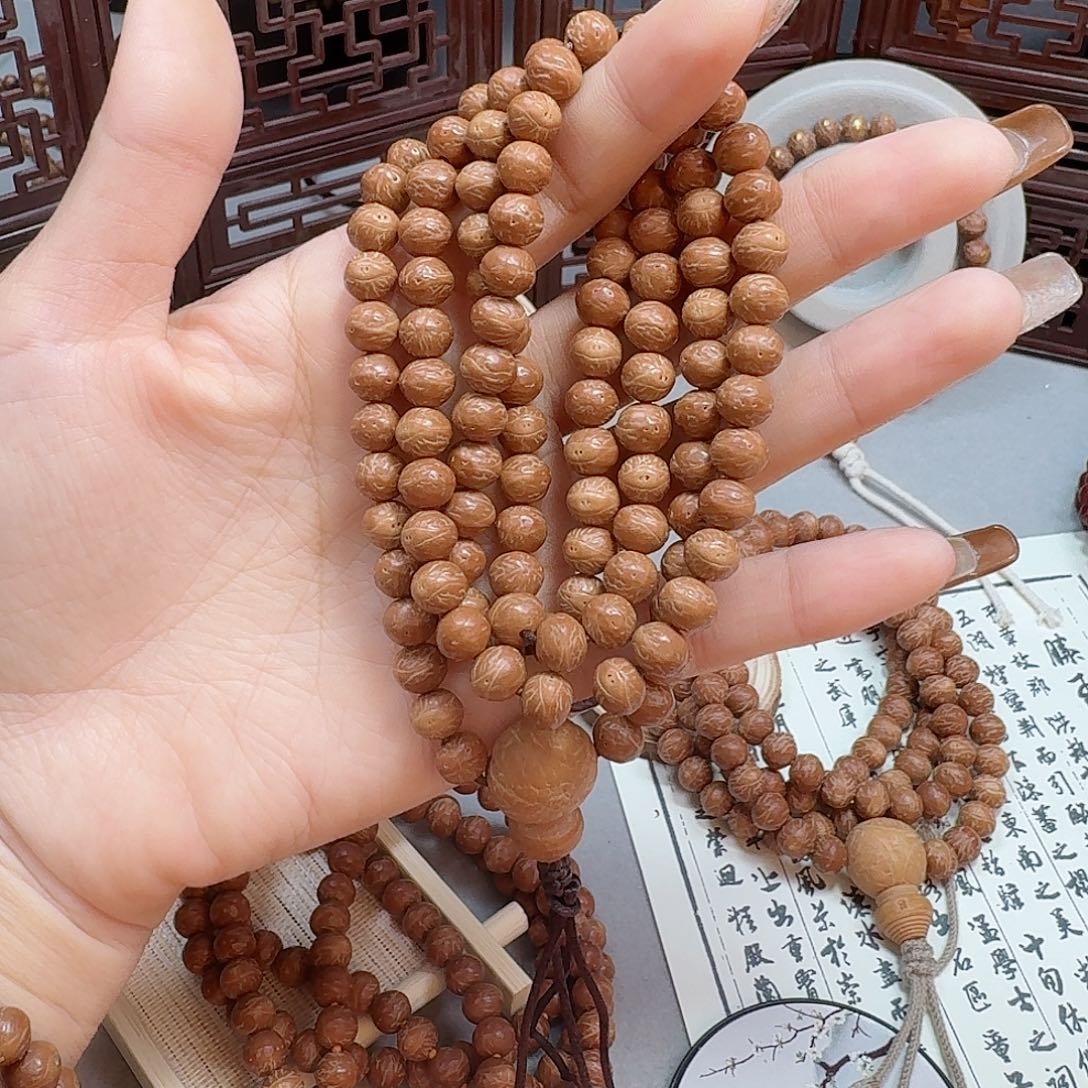 凤眼菩提手串希*国产酸枣核