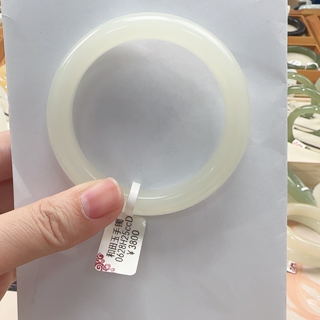 和田玉手镯未镶嵌55