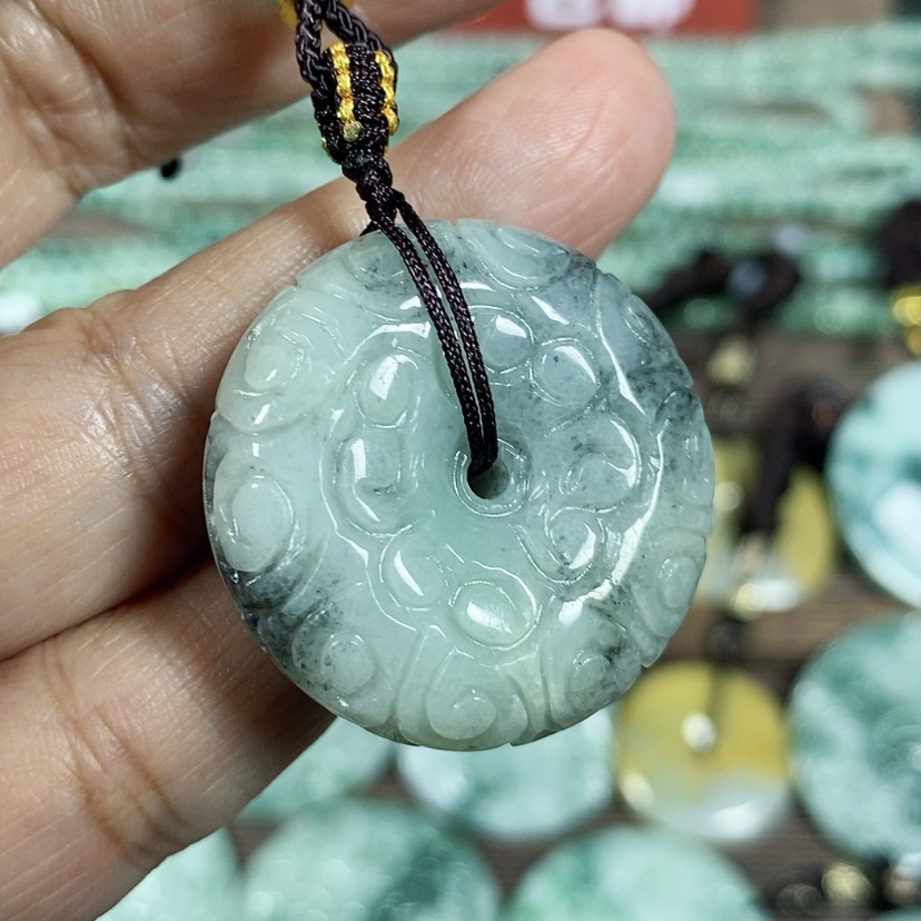 【闪购商品】翡翠颈饰未镶嵌玉吊坠翡翠玉算盘扣