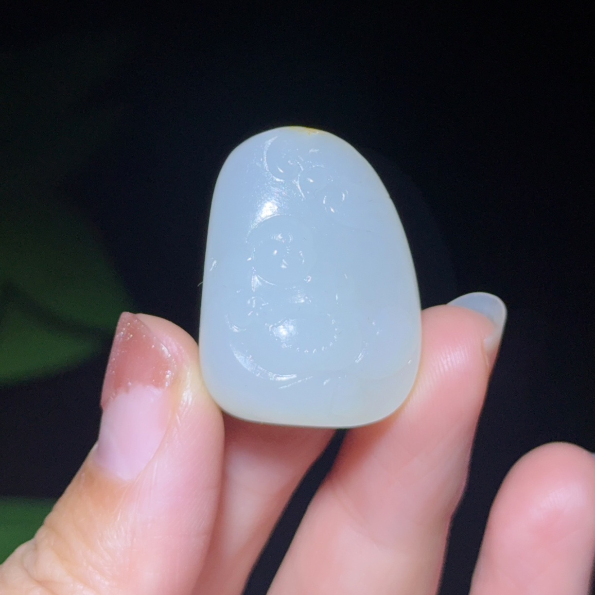 新疆子料白玉佛～15克