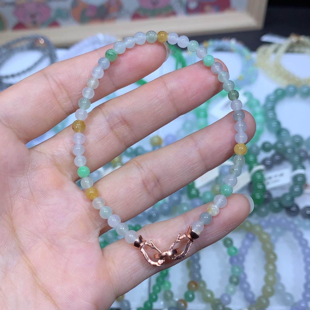 翡翠未镶嵌手链天然