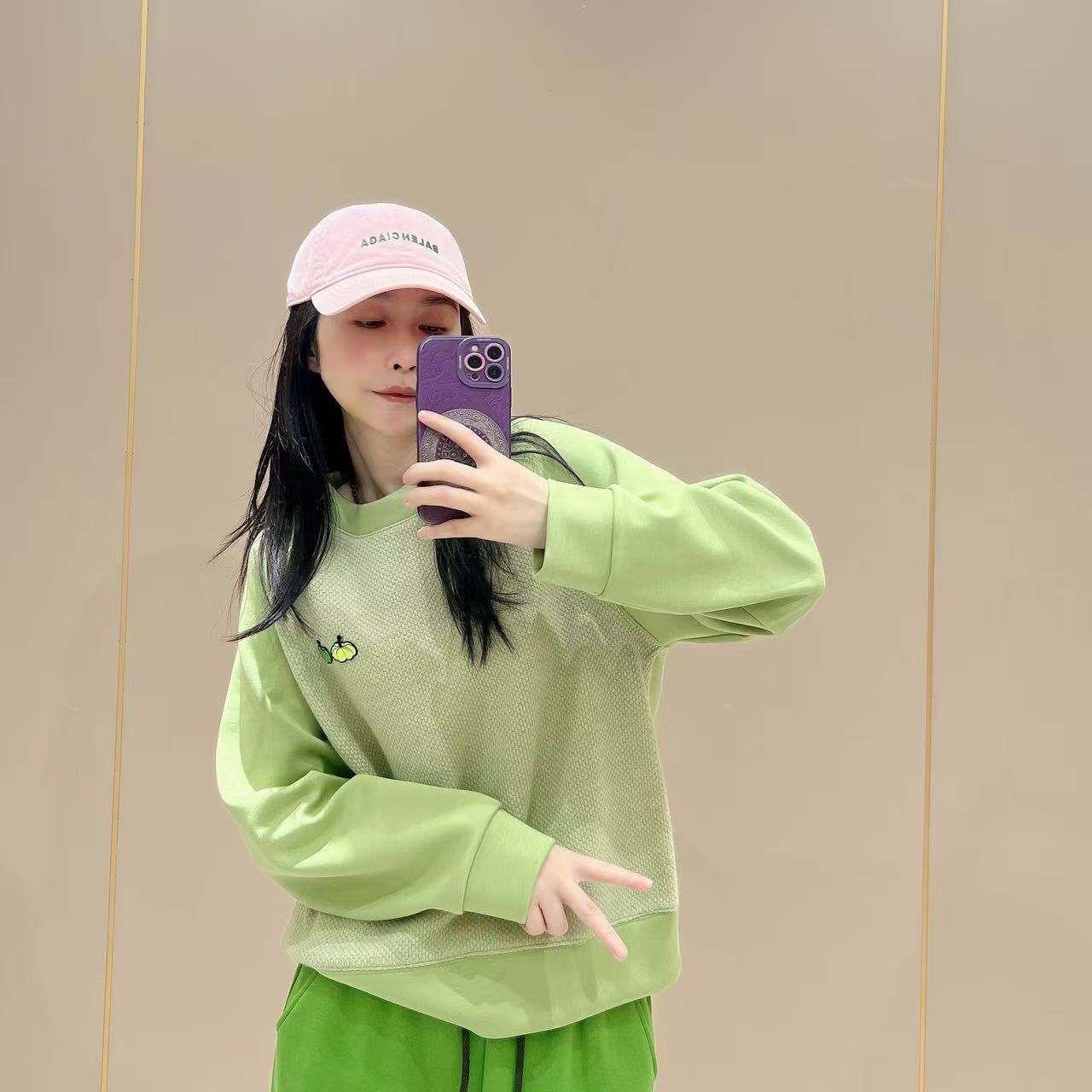 新款加厚加绒插肩袖卫衣宽松版型510243长袖显瘦洋气时尚百搭休闲