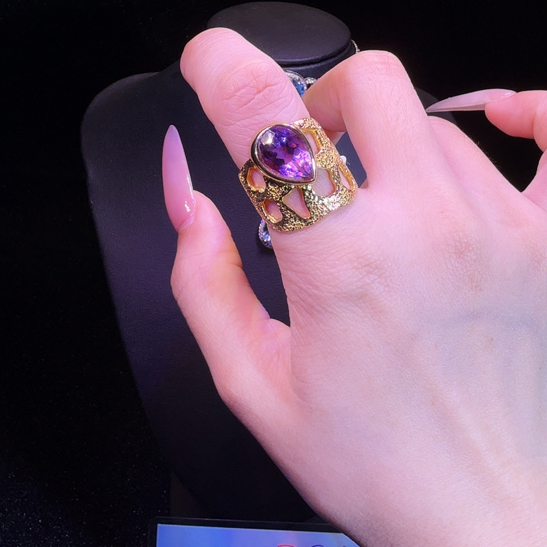 水晶银S925镶嵌戒指