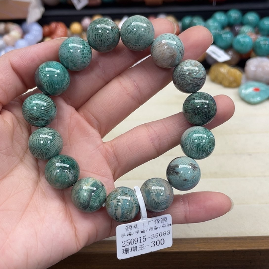 未镶嵌手串硅化珊瑚（珊瑚玉）凌736