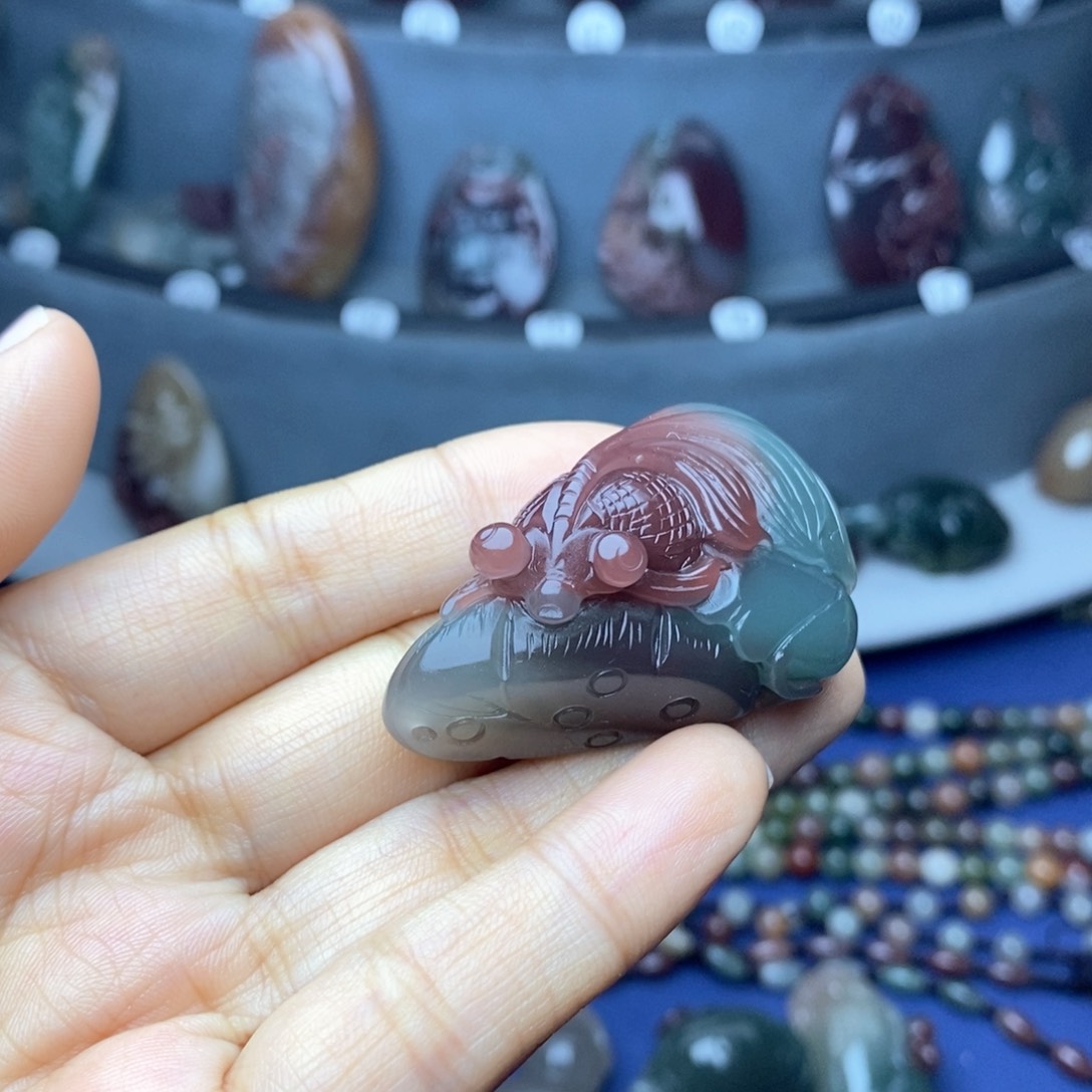 玛瑙/玉髓未镶嵌吊坠(不含链)